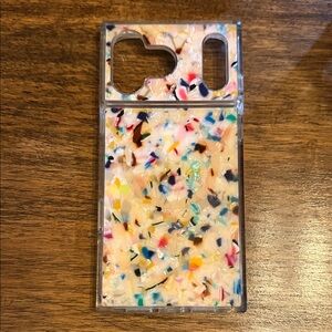 Flaunt Rainbow Confetti Tortoise Shell Square Case iPhone 17 Prom Max